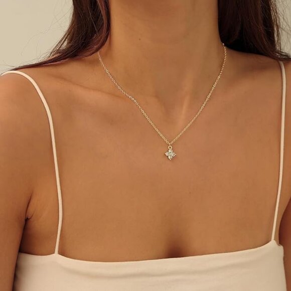 Neiman Marcus 14k Gold Plated Golden Flower Necklace - Picture 2 of 4